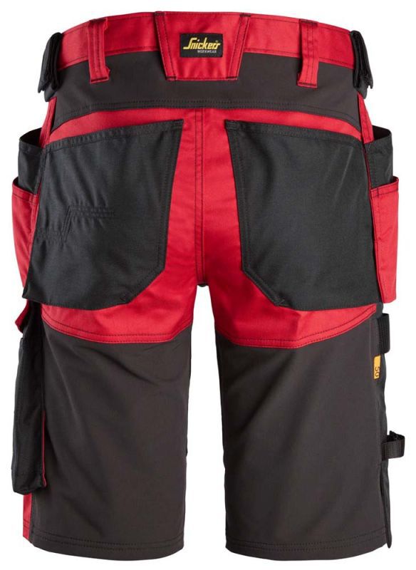 Snickers AllroundWork 6141 Stretch - Korte werkbroek - Rood - 52
