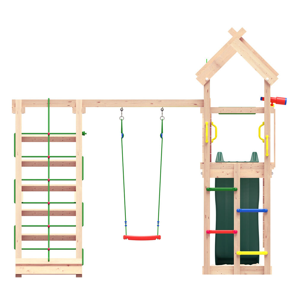 Jungle Gym Vinstra Douglas - Speeltoestel - Donker groen - Douglas hout