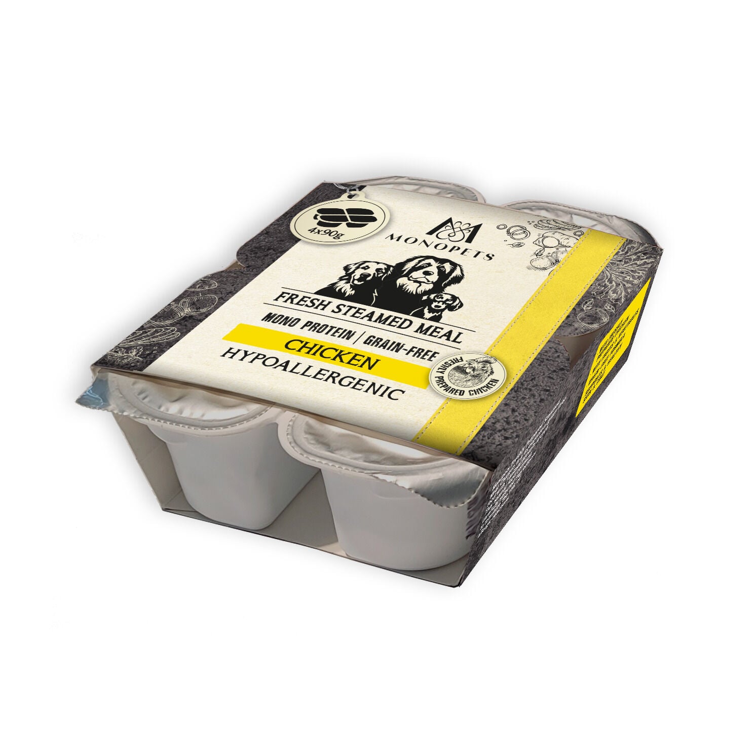 Monopets Stoommaaltijd - Hondenvoer - 360 Gram - Kip