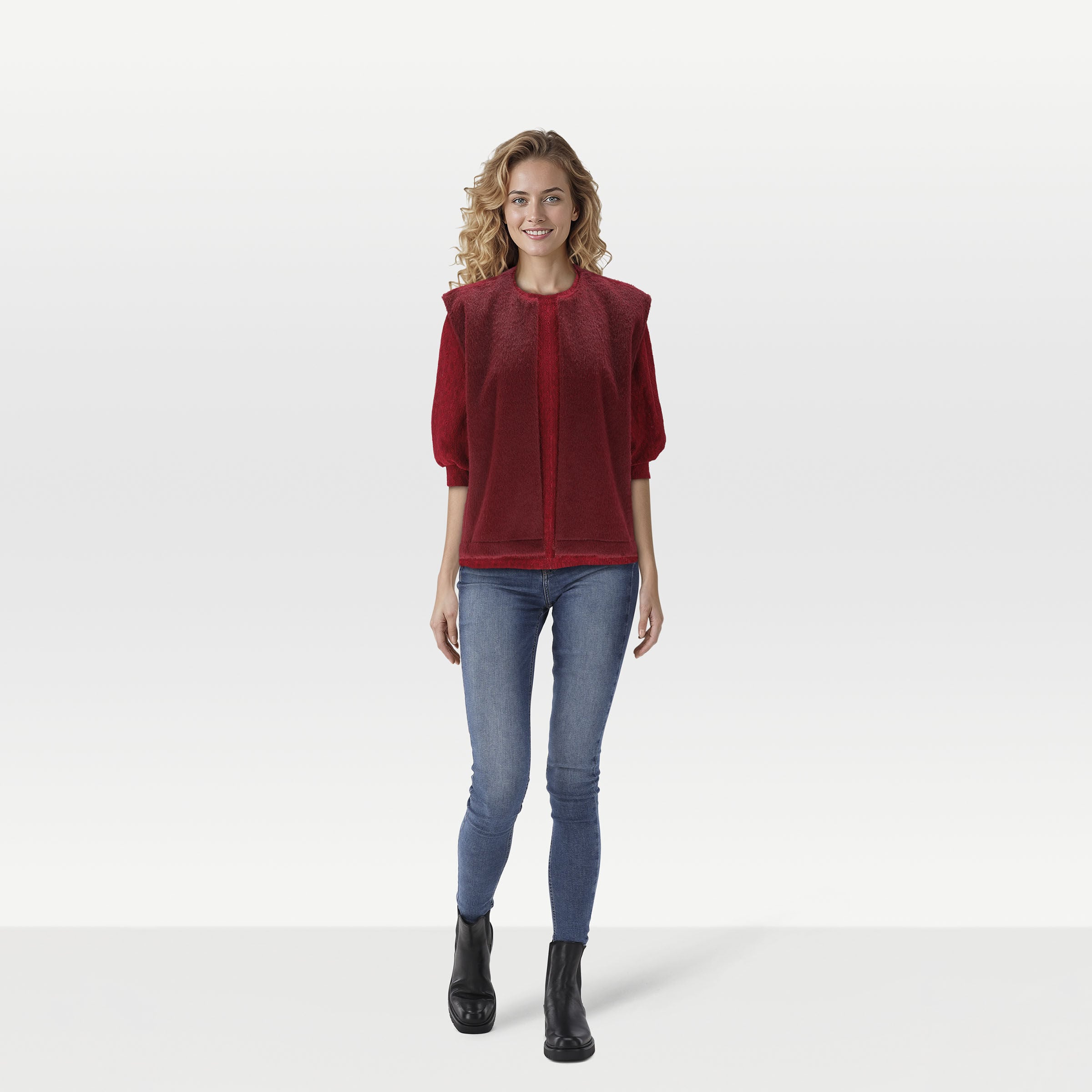 Veleste Ciana - Gilet - Bordeaux - 36