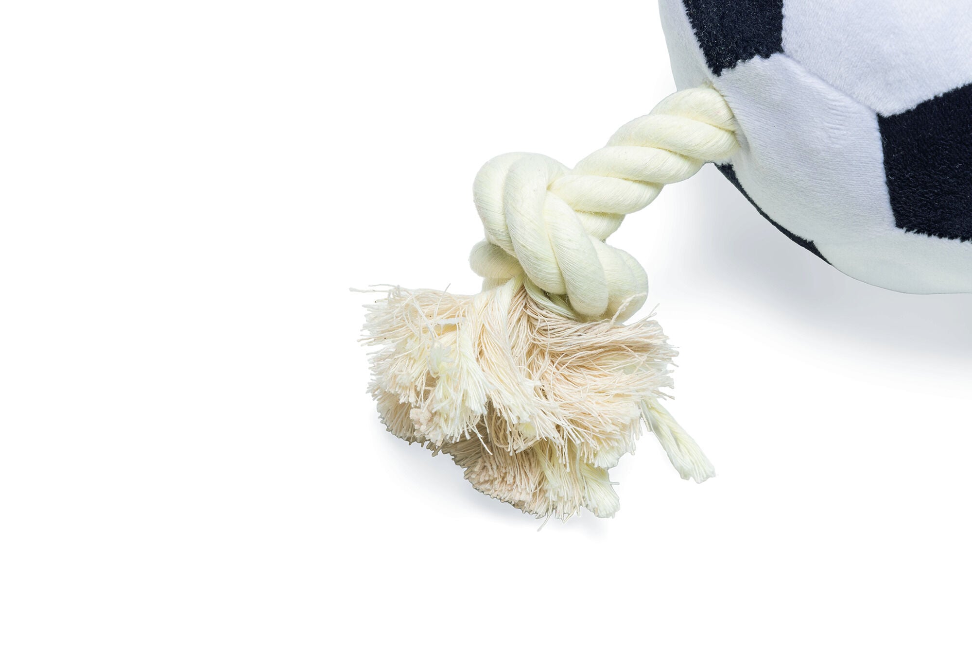 Beeztees Voetbal Pluche - Knuffels - Flostouw - Hondenspeelgoed