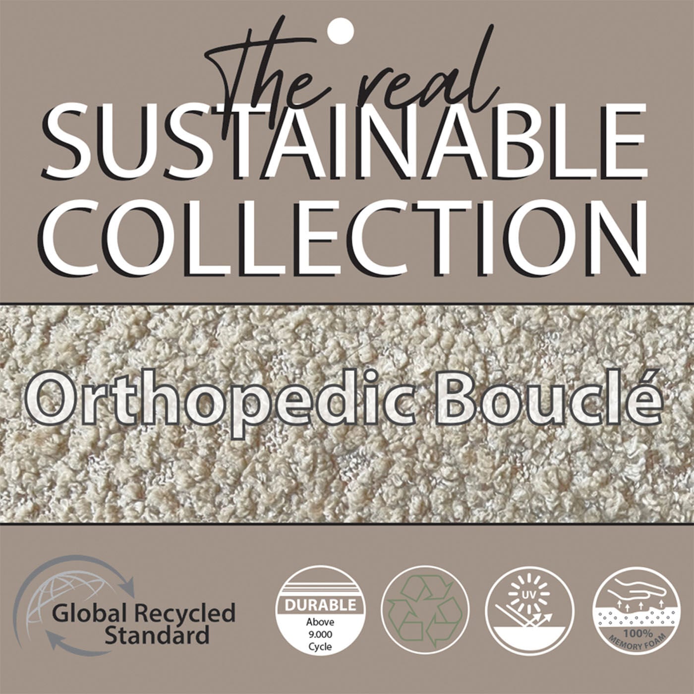 Happy-House Velvet Orthopedisch - Hondenmand - beige - 12x75x60 cm - M