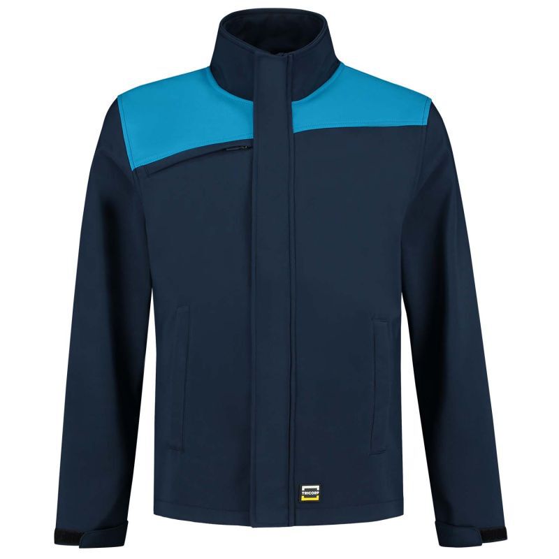 Tricorp Bicolor 402021 - Softshell jas - Blauw Lichtblauw - 3XL Tricorp Bicolor 402021 - Softshell jas - Blauw Lichtblauw - 3XL
