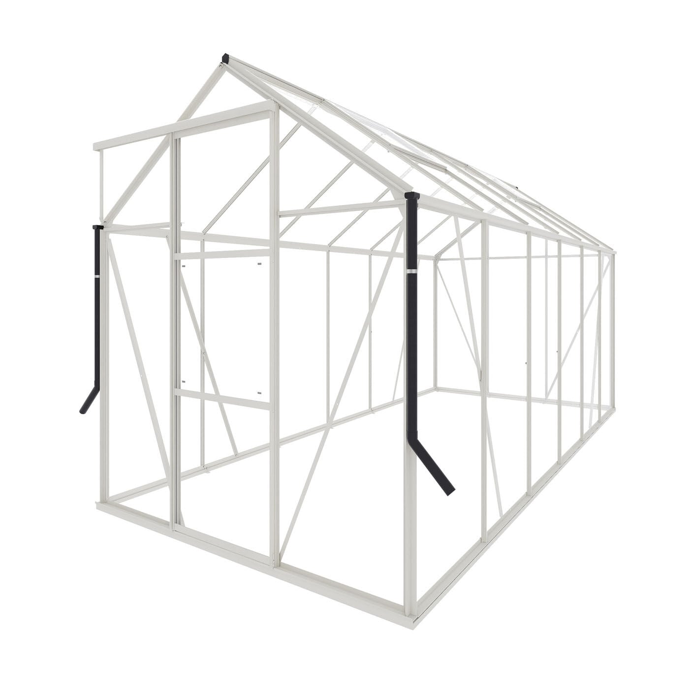 Royal Well Kate IV Full Options - Tuinkas - Wit - 217x192x375 cm - Veiligheidsglas