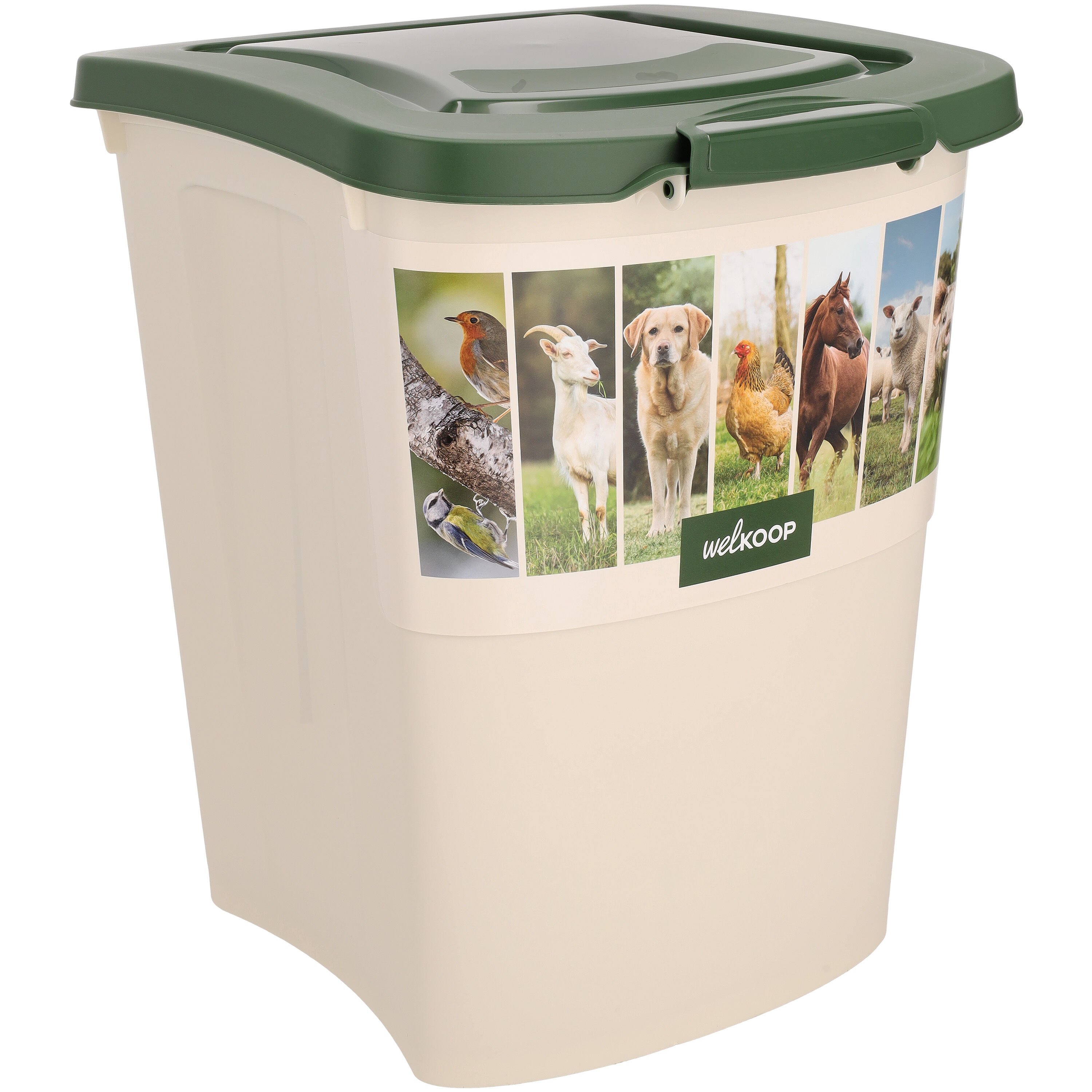 Welkoop - Voerton - 38 Liter - Wit Groen