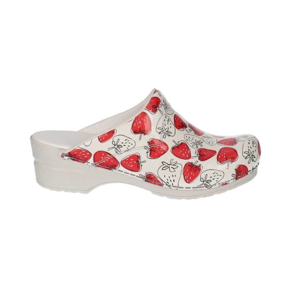 Sanita Flex 314 Fruity Aardbei - Klompen - Rood / Wit - 40 Sanita Flex 314 Fruity Aardbei - Klompen - Rood / Wit - 40