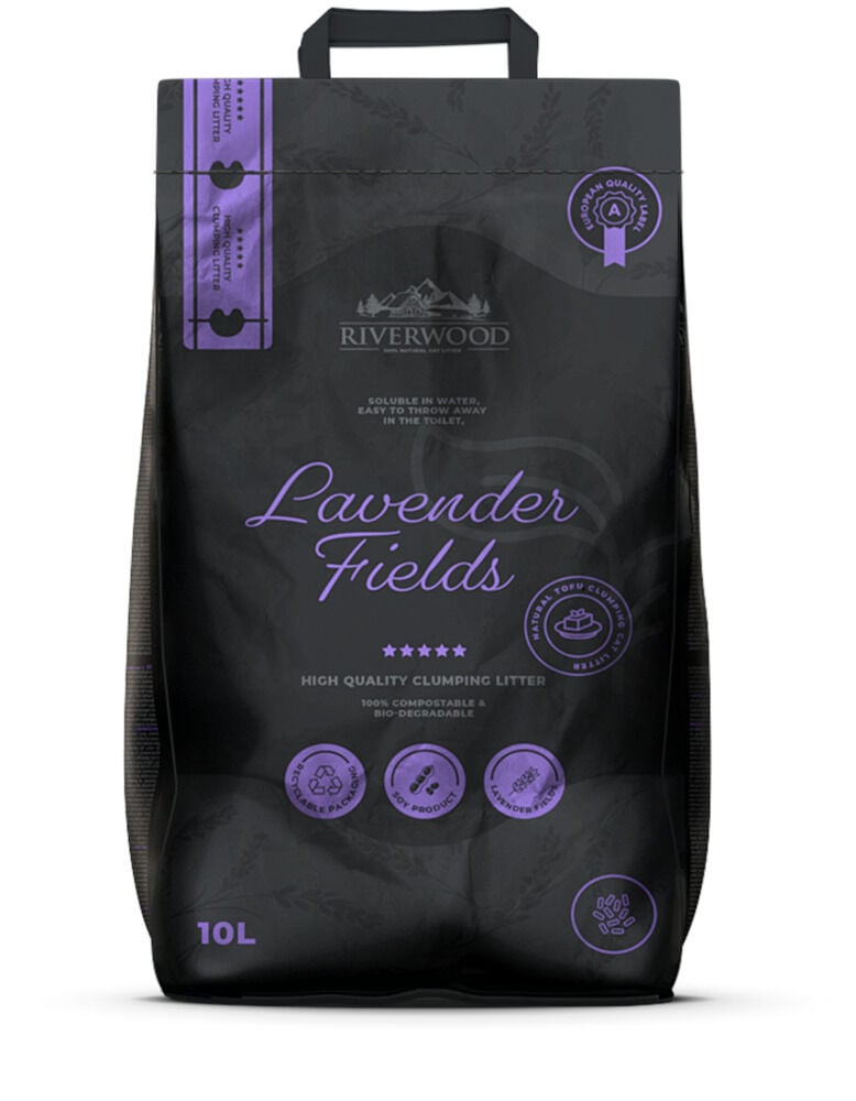 Riverwood Lavender Fields - Kattenbakvulling - Fijn - 10 Liter - Met toegevoegde geur Riverwood Lavender Fields - Kattenbakvulling - Fijn - 10 Liter - Met toegevoegde geur