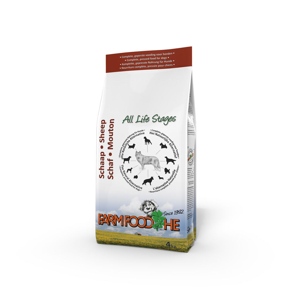 Farm Food HE Schaap Standaard - Hondenvoer - 4 Kilogram - Lam Farm Food HE Schaap Standaard - Hondenvoer - 4 Kilogram - Lam