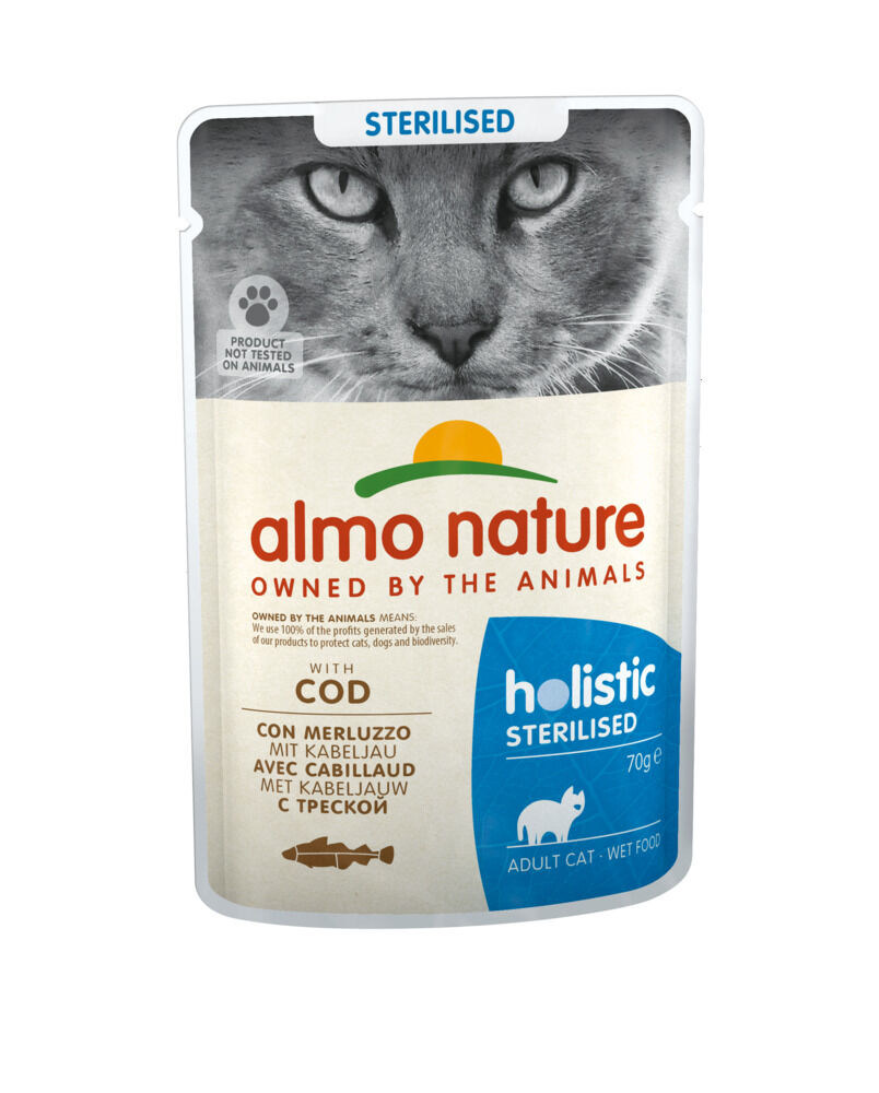 Almo Nature Gesteriliseerd - Kattenvoer - 6x70 gram - 70 Gram - kip
