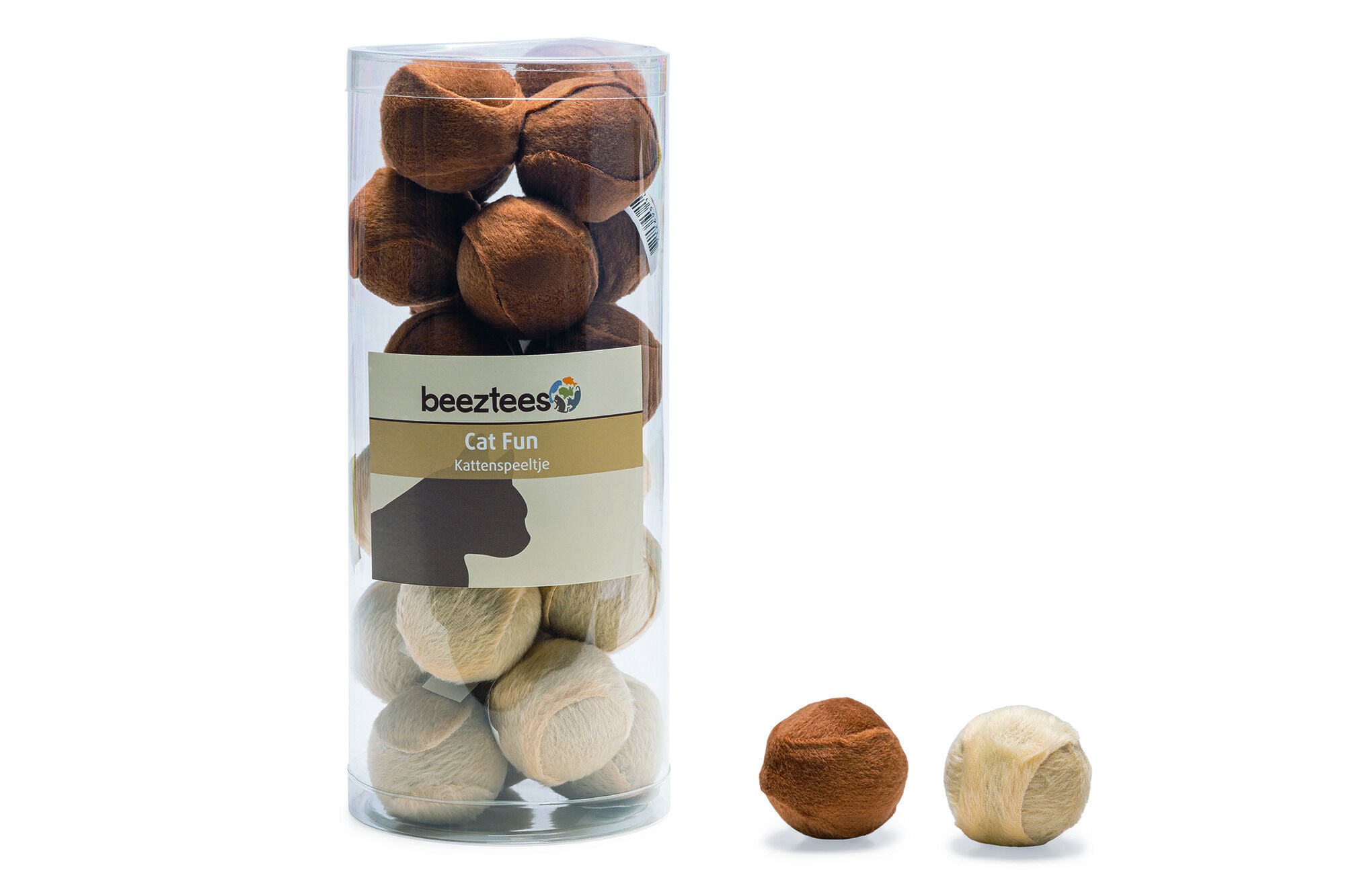 Beeztees Tennisballetje - Kattenspeeltje - Multi - 4 cm