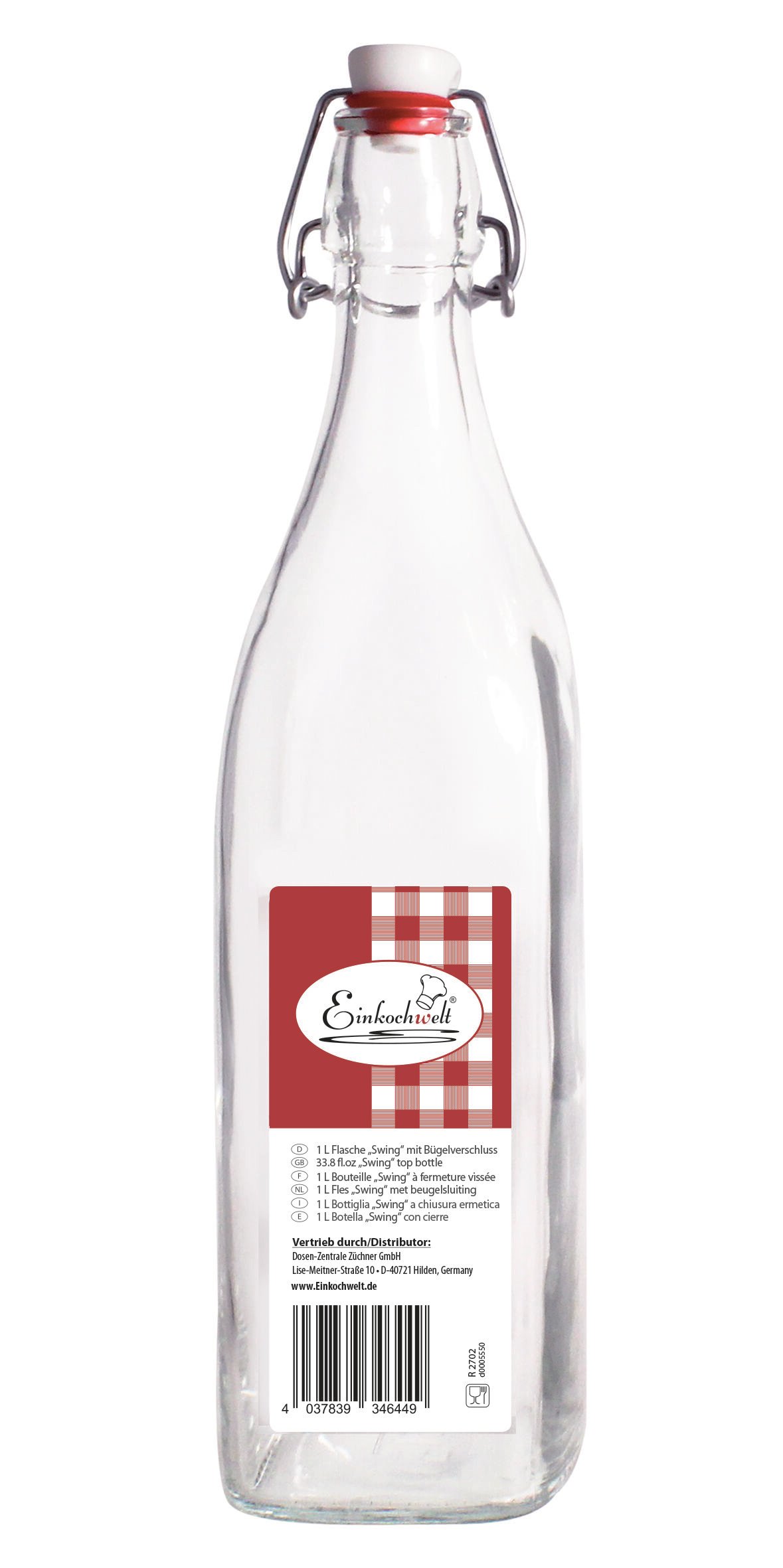 Beugelfles - 1 l - 1000 Milliliter Beugelfles - 1 l - 1000 Milliliter