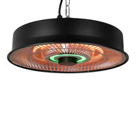 Eurom 1500 RC - Hangende terrasverwarmer - Zwart - 1500 W