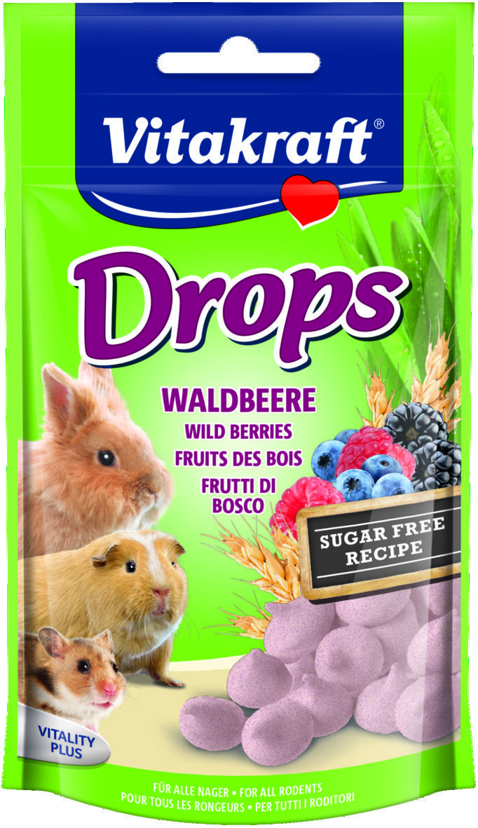 Vitakraft Drops konijn- en knaagdierensnack - bosvruchten - 75 Gram - bosvruchten