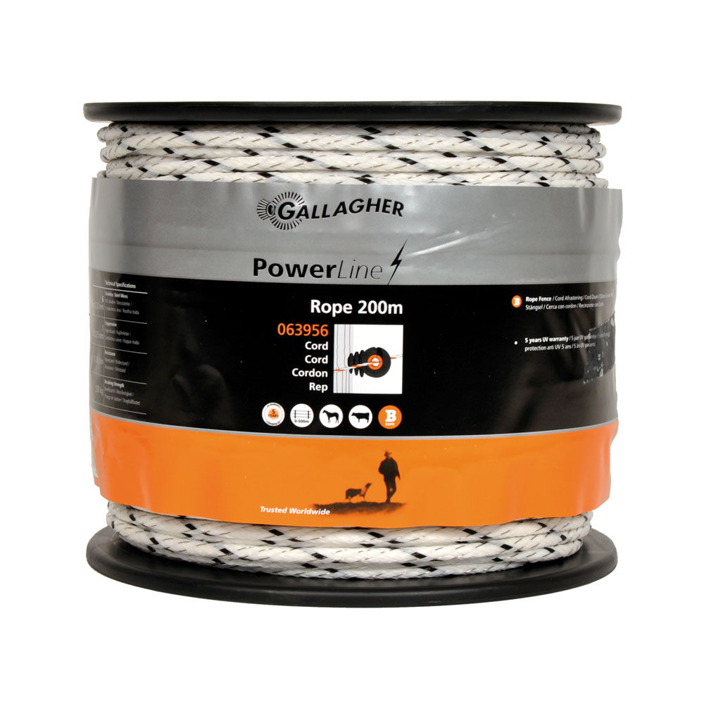 Gallagher Powerline Cord - Geleiders - 16.2 cm - 200 Meter - Wit - 20 cm - 20000 cm Gallagher Powerline Cord - Geleiders - 16.2 cm - 200 Meter - Wit - 20 cm - 20000 cm