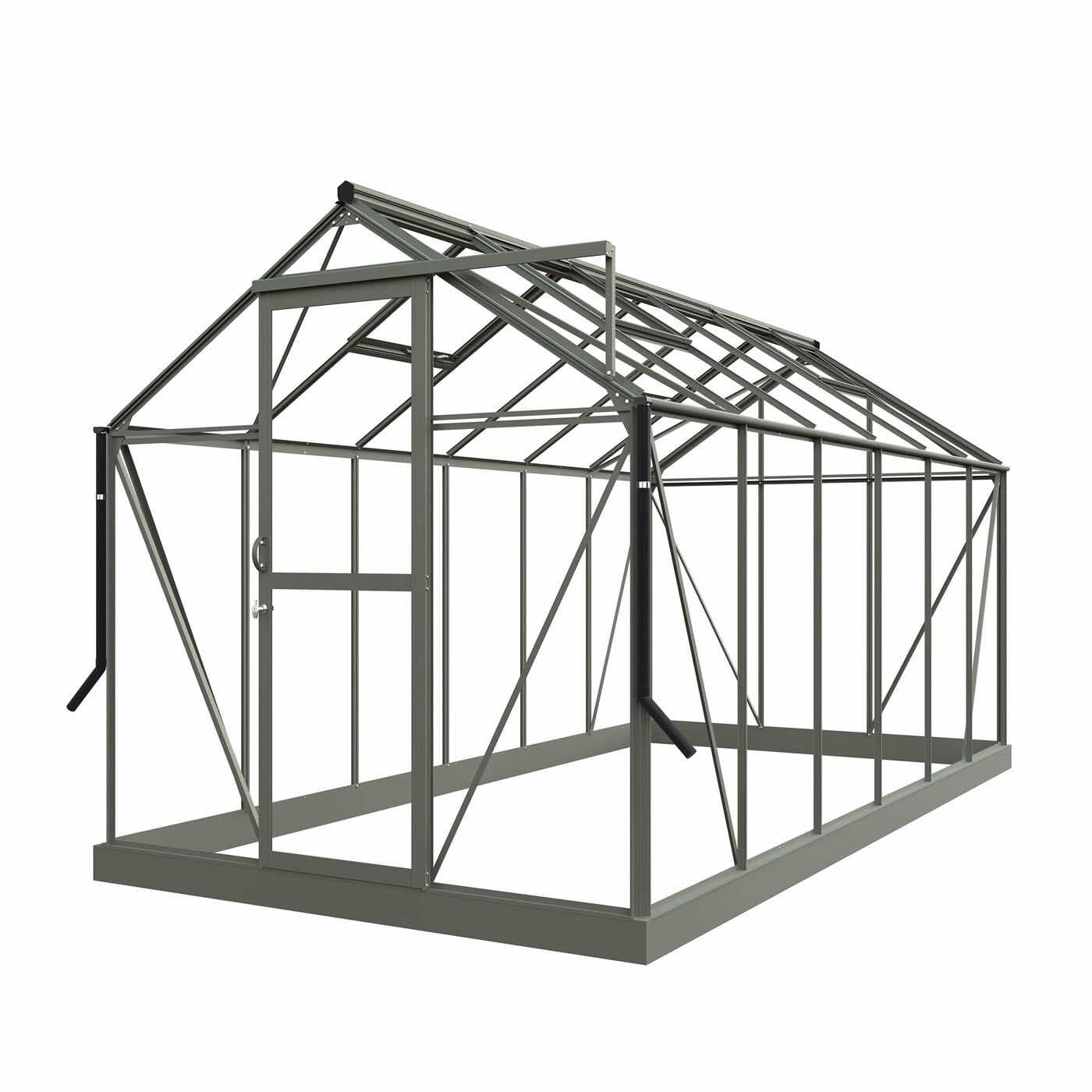 Royal Well Mary IV - Tuinkas - Groengrijs - 241x212x425 cm - Veiligheidsglas