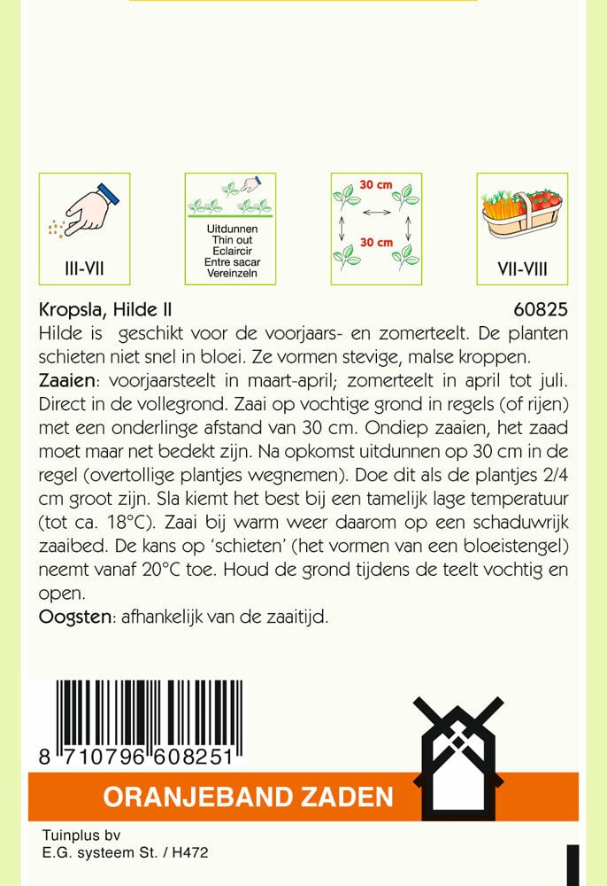 Oranjeband zaden Kropsla Hilde 2 - Groentezaden
