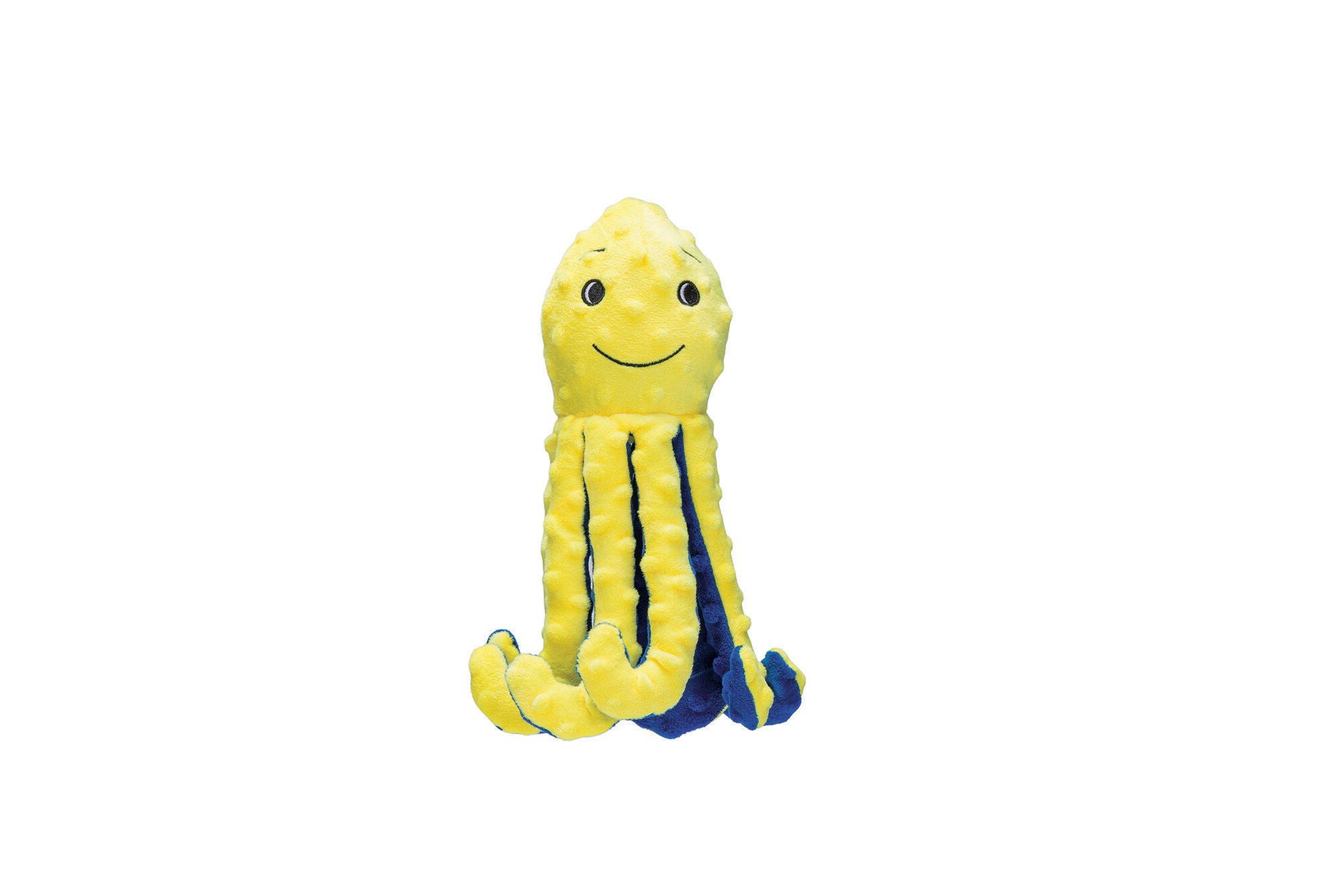 Beeztees Octopus Amy - Knuffel - Hondenspeeltje - Geel - 7.5x8.5x25 cm