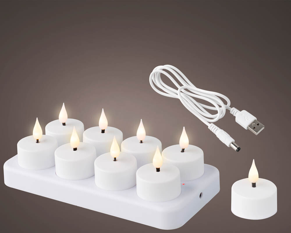 Lumineo - Waxinelichtjes - 10.5 cm - Wit