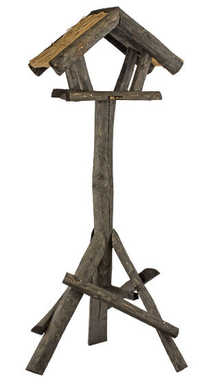  Raben Kuifleeuwerik - Voederhuis op paal - Antraciet