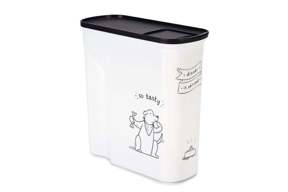 Curver Dis - Hond - Voercontainer - 6 Liter - Wit Grijs Curver Dis - Hond - Voercontainer - 6 Liter - Wit Grijs