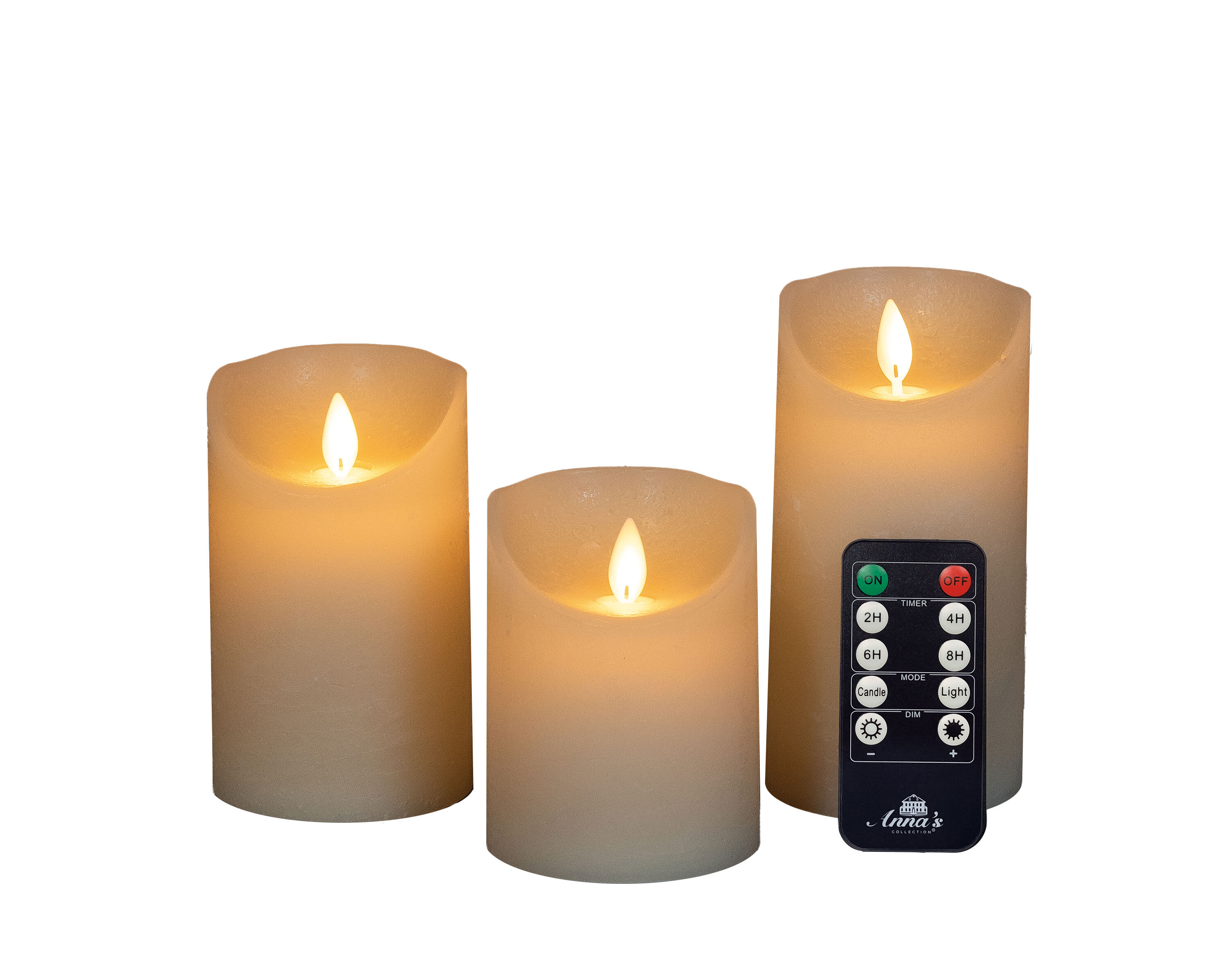 Anna's Collection - LED Stompkaars - 15.7 cm - Ivoor