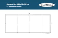 Glorenza Noa - Kattenren - Antraciet - 193x176x449 cm
