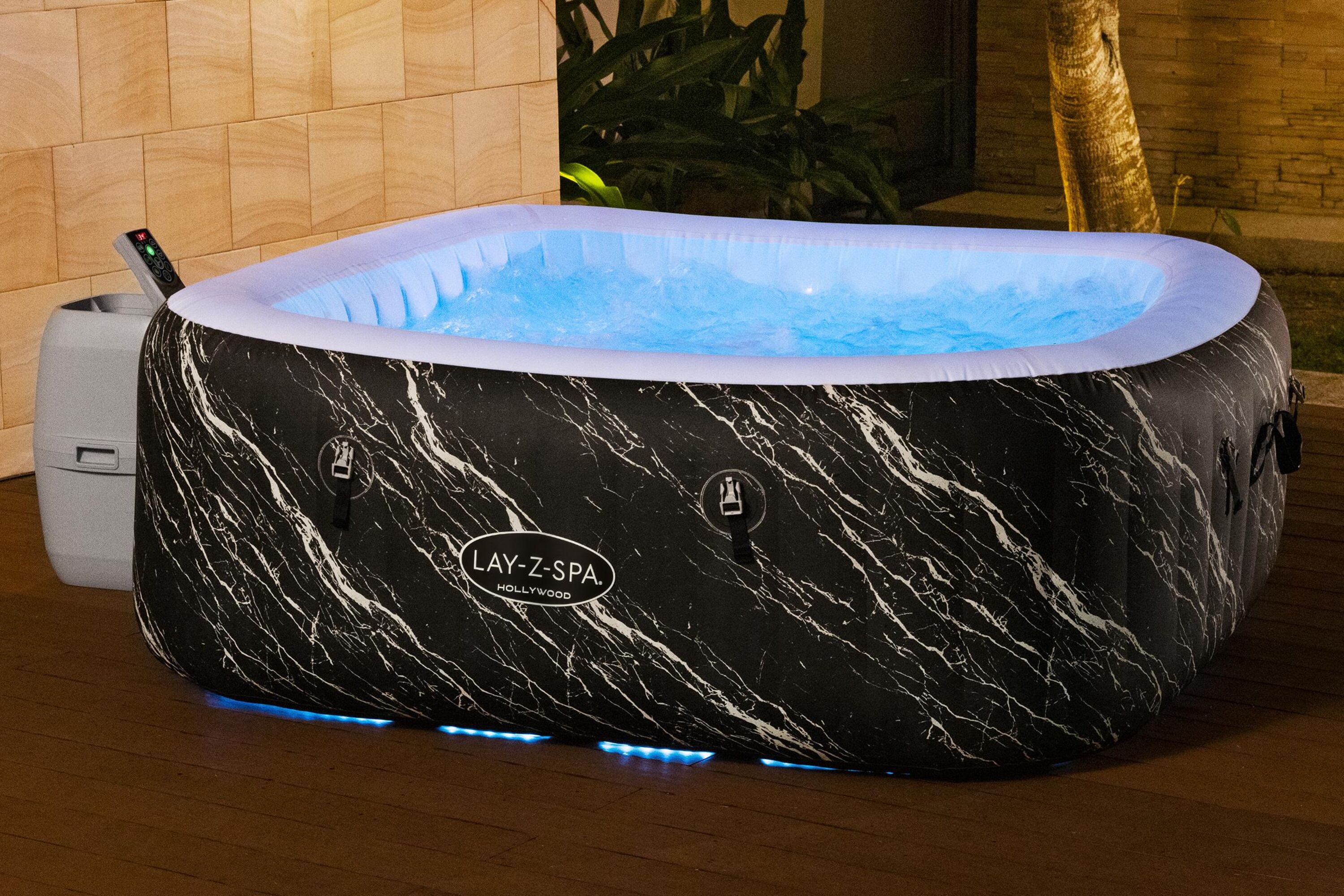 Bestway Lay-Z Spa - Hollywood Airjet 6 Spa - Marmer - 57.5x77x55 cm - 180 cm