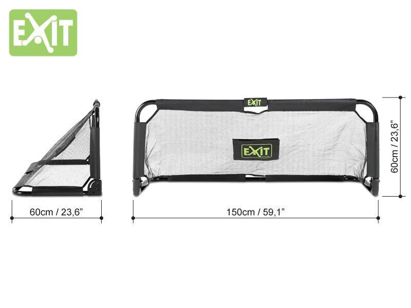 EXIT Panna Opvouwbaar - voetbalgoal - Zwart - Staal