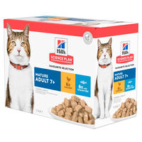 Hill's Science Plan Senior - Kattenvoer - 12x85 gram - 1020 Gram - vis, kip