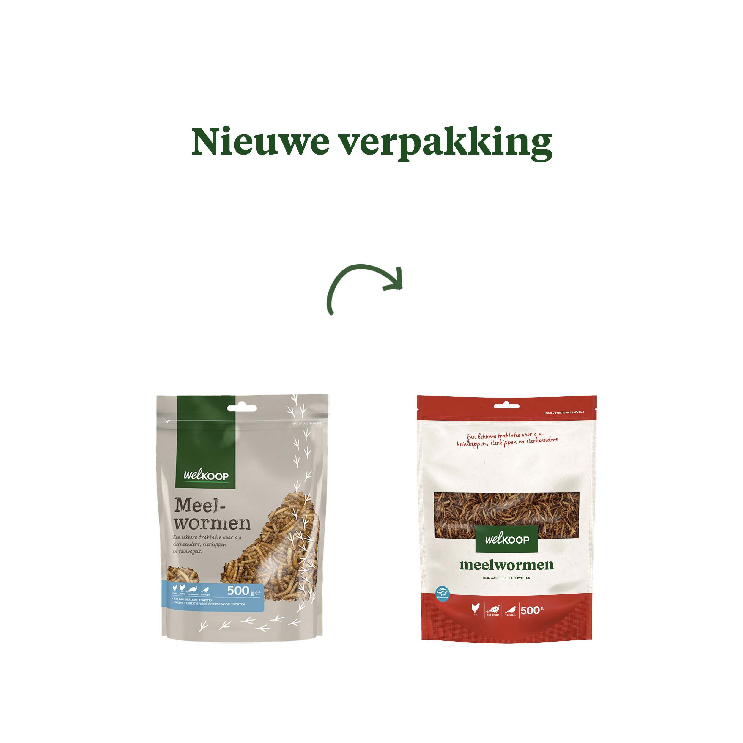 Welkoop Meelwormen - Kippensnack - 500 Gram