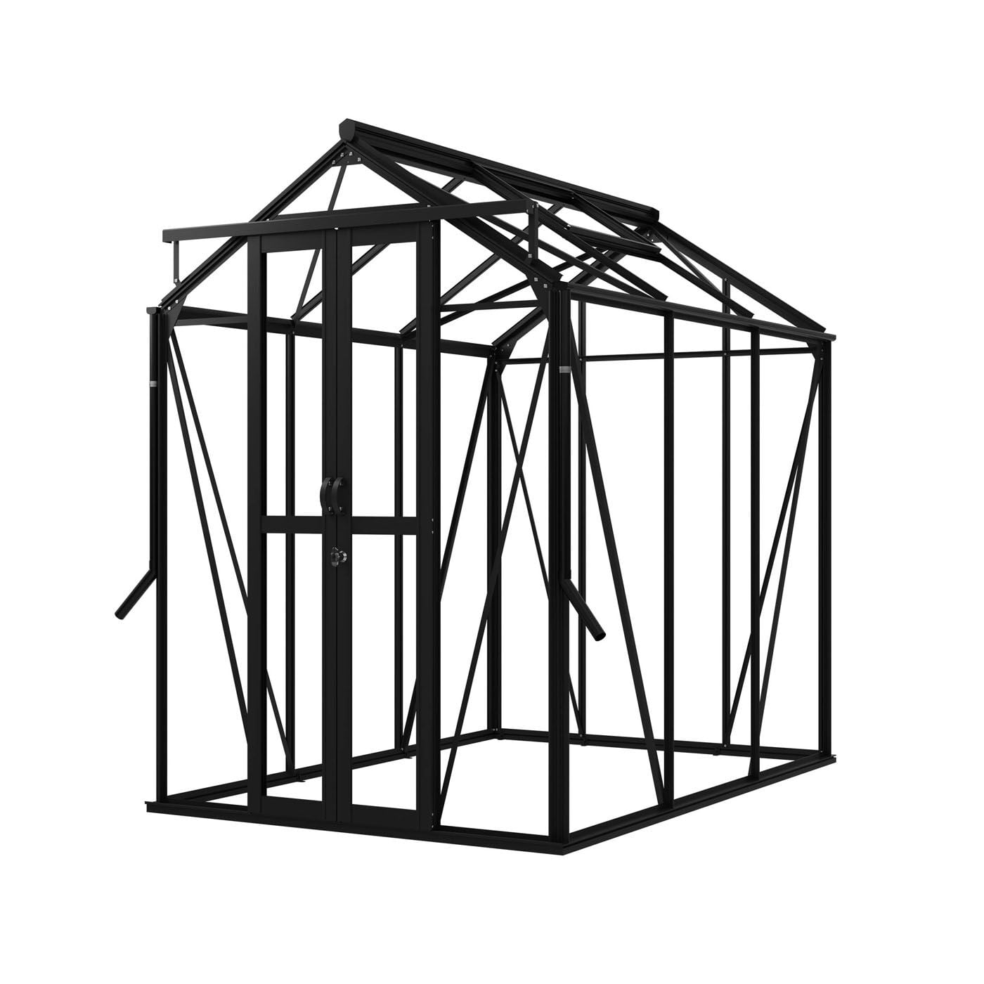Royal Well Anne II Full Options - Tuinkas - Zwart - 211.2x149.8x220.1 cm - Veiligheidsglas