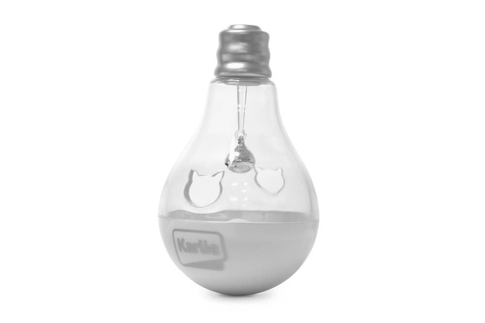 Karlie - Katten Gloeilamp met bel - Wit, Grijs - 1 cm Karlie - Katten Gloeilamp met bel - Wit, Grijs - 1 cm