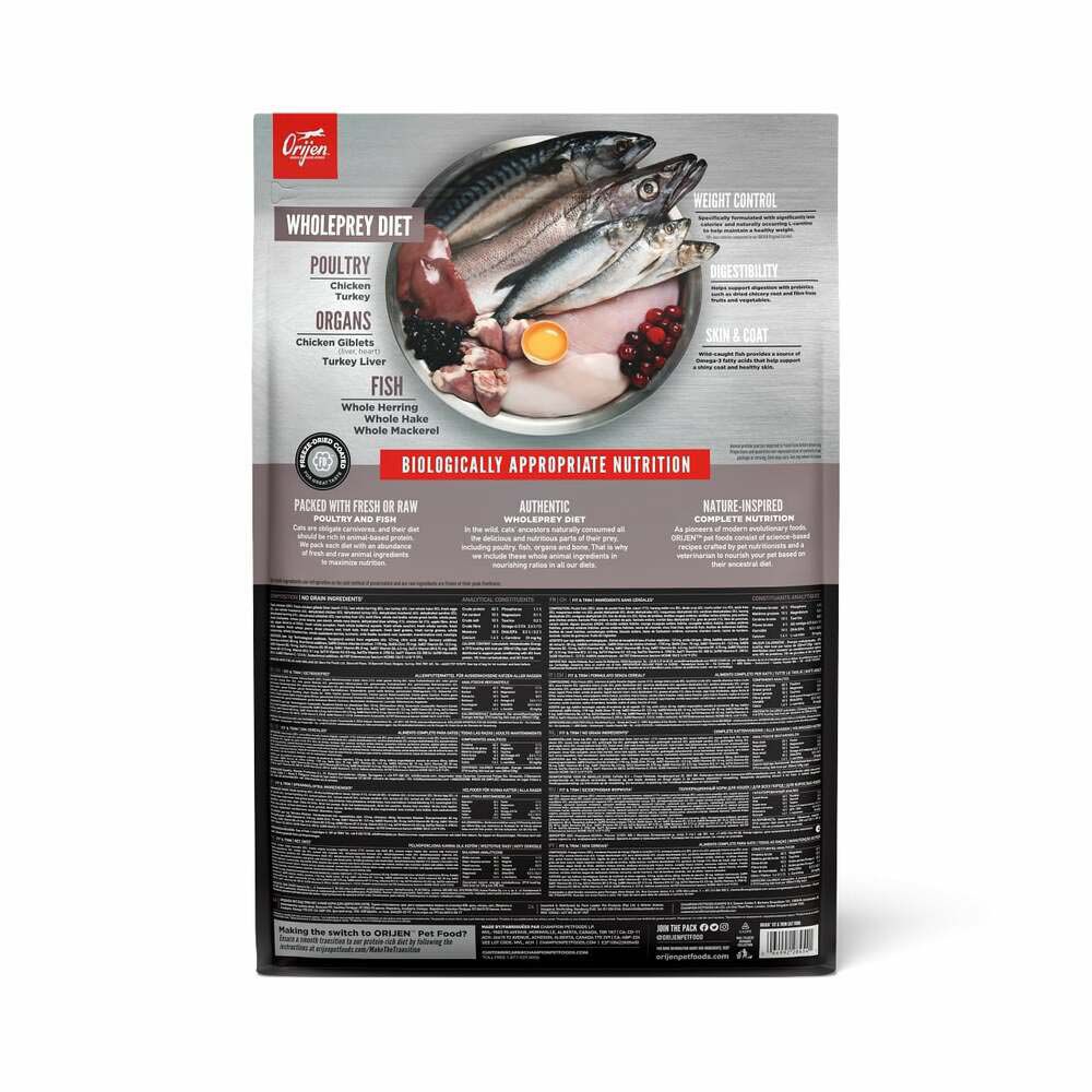Orijen Whole Prey Fit - Trim Cat - Kattenvoer - 5.4 Kilogram - kip