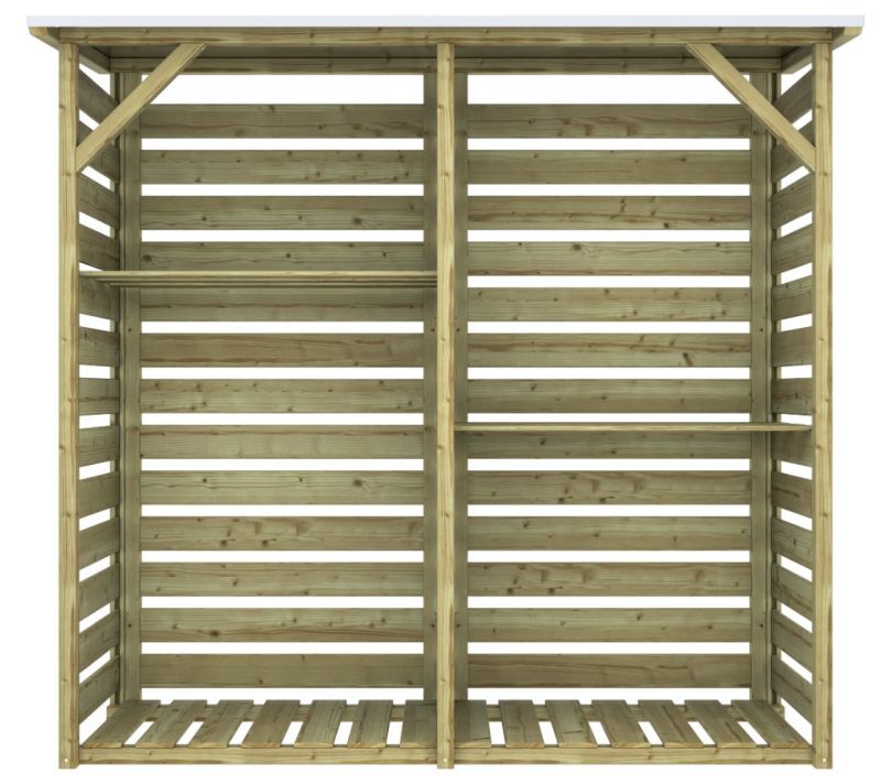 Outdoor Life Products Twin - Haardhoutberging - Groen