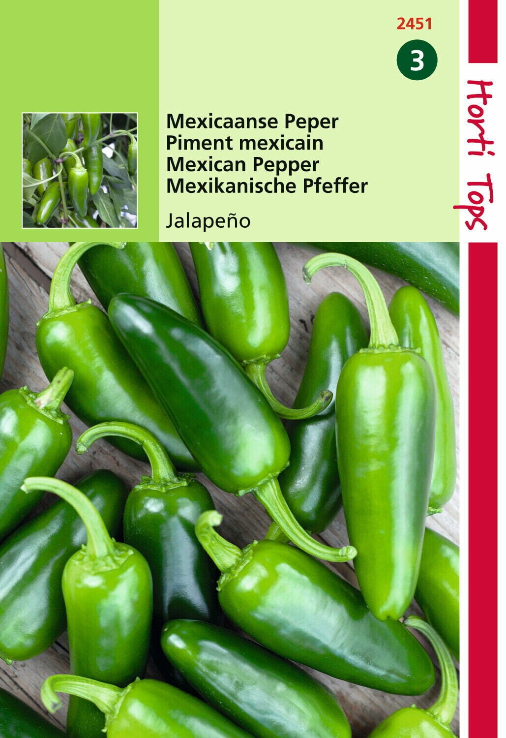 Hortitops Peper Jalapeno Mexicaans - Groentezaden Hortitops Peper Jalapeno Mexicaans - Groentezaden
