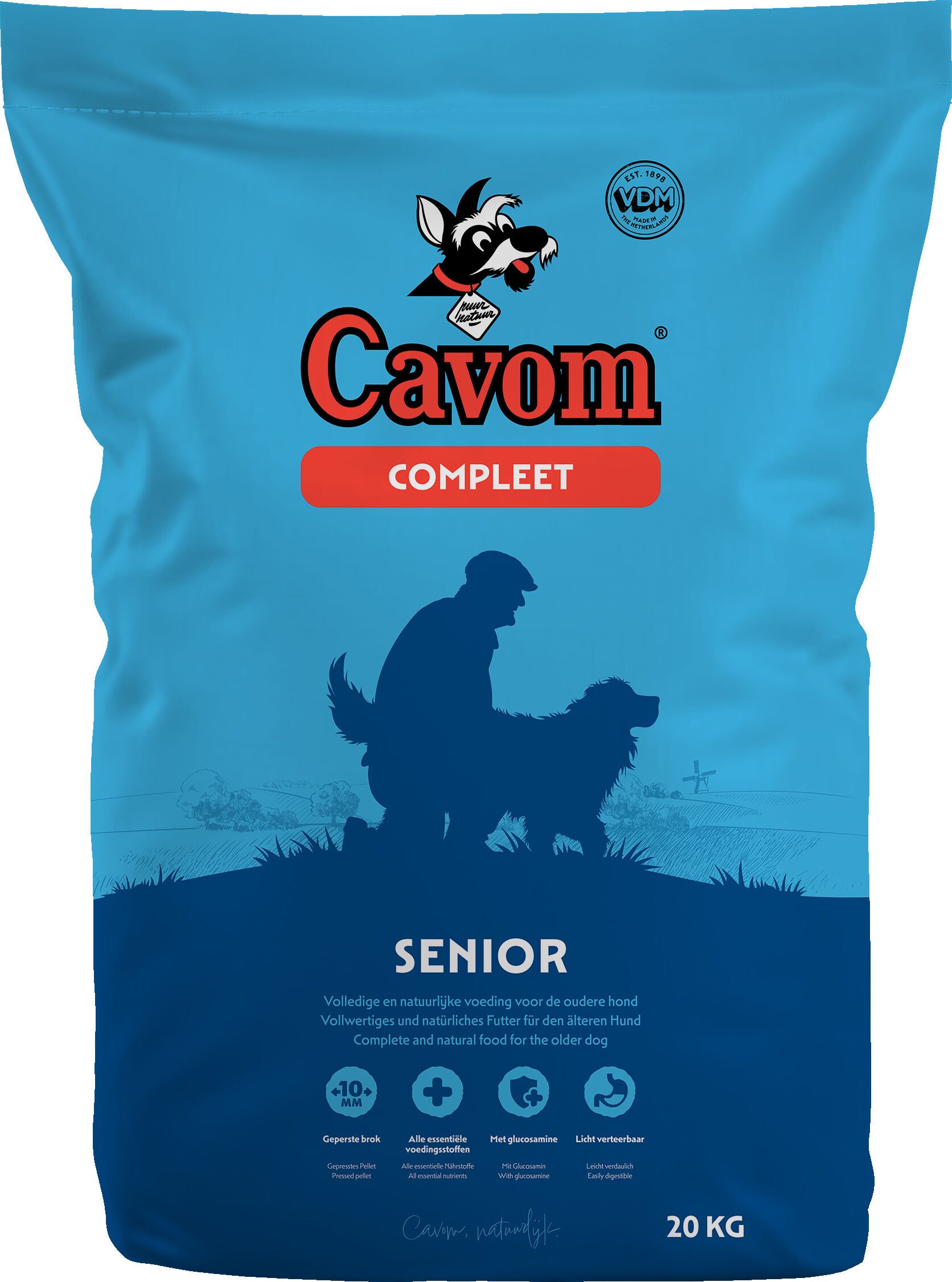 Cavom Compleet senior - Hondenvoer - 20 Kilogram - rund Cavom Compleet senior - Hondenvoer - 20 Kilogram - rund
