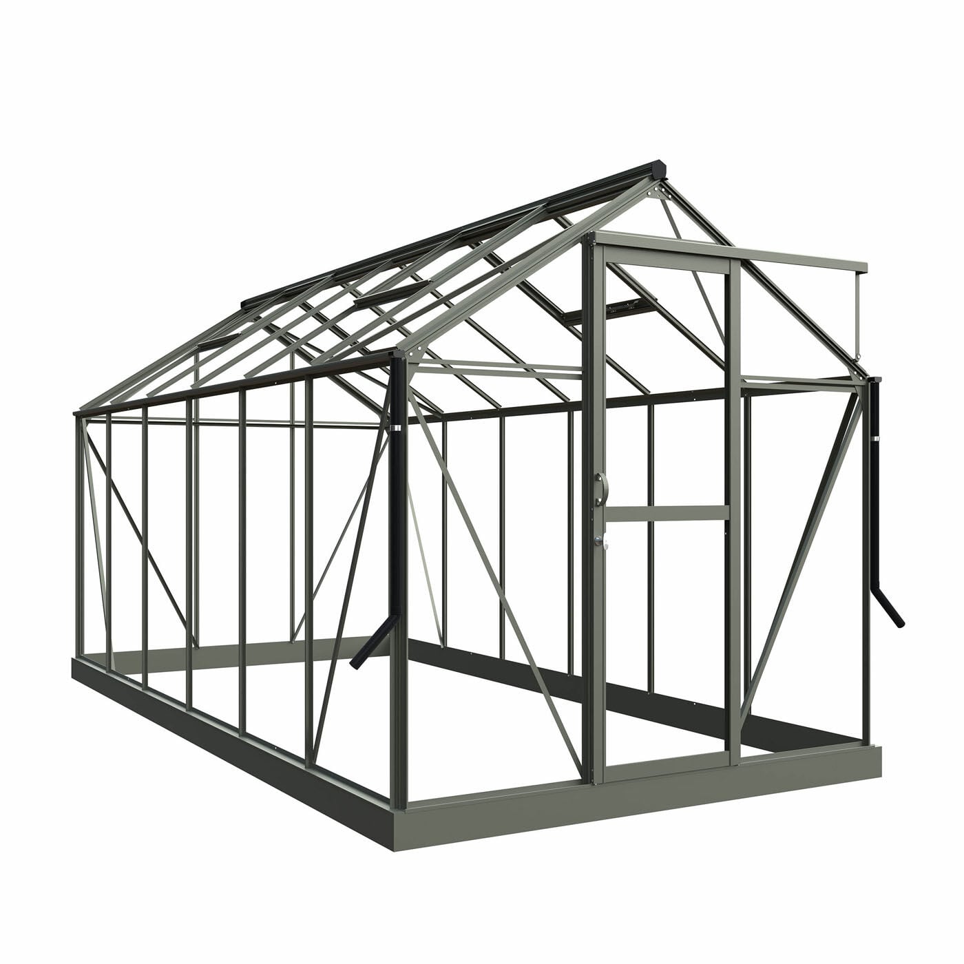 Royal Well Mary IV - Tuinkas - Groengrijs - 241x212x425 cm - Veiligheidsglas