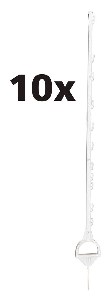 Gallagher Stijgbeugelpaal - Afrasteringspaal - 34 cm - 10 Stuks - Wit - 155 cm - 155 cm Gallagher Stijgbeugelpaal - Afrasteringspaal - 34 cm - 10 Stuks - Wit - 155 cm - 155 cm