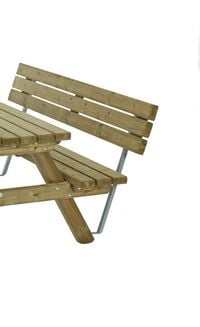Talen Rugleuning tbv Picknicktafel - Bruin - 1x1x30 cm