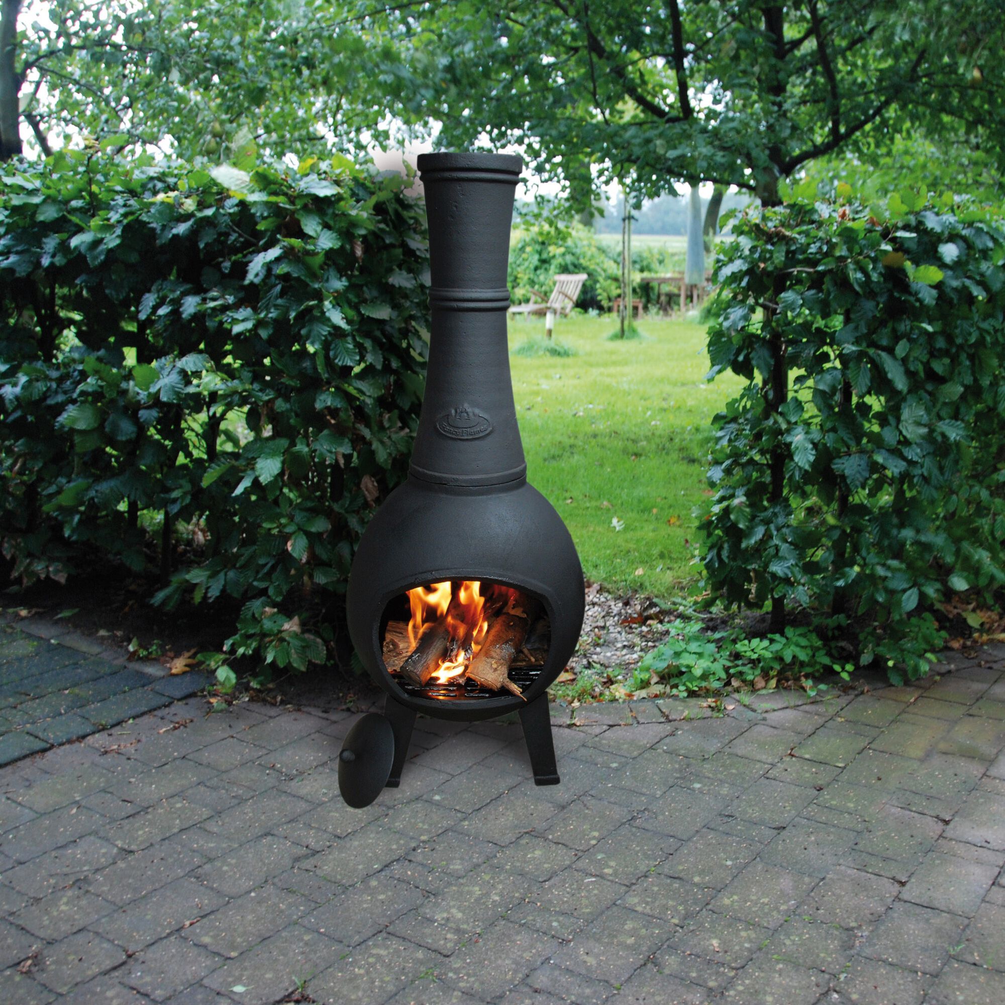 Esschert Fancy Flames Small - Tuinhaard - Rond - Zwart - Gietijzer - S