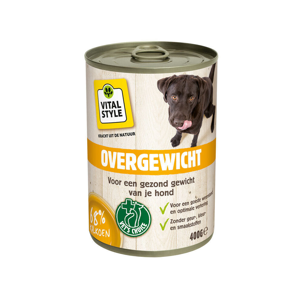 VITALstyle Overgewicht - Hondenvoer - 400 Gram - kalkoen