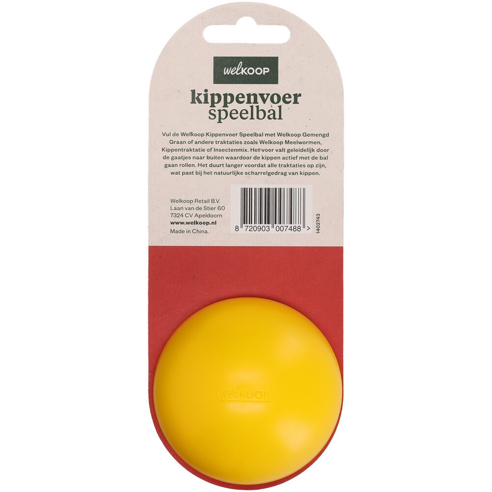 Welkoop Kippenvoerbal - Pluimvee accessoire - Geel - xx cm