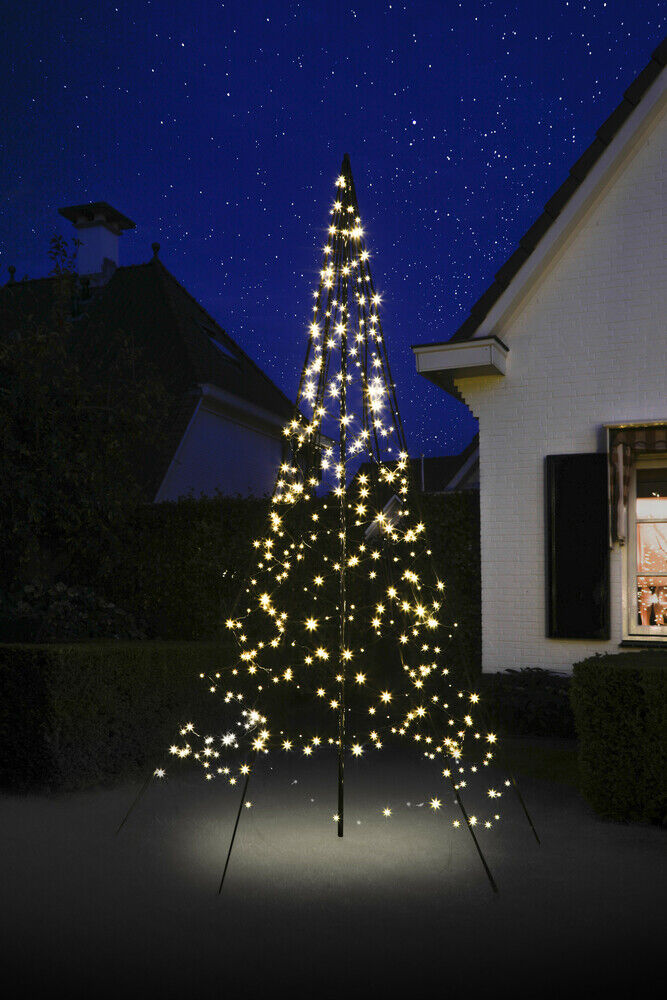 Fairybell - Vlaggenmast kerstboom - 360 - Warm wit - 300 cm