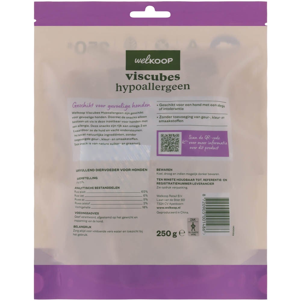 Welkoop - Viscubes Hypoallergeen - 250 Gram - vis