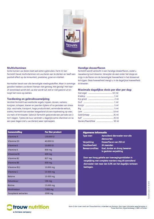 Farm-O-San Farmovit vloeibaar - Multivitamine - 250 Milliliter