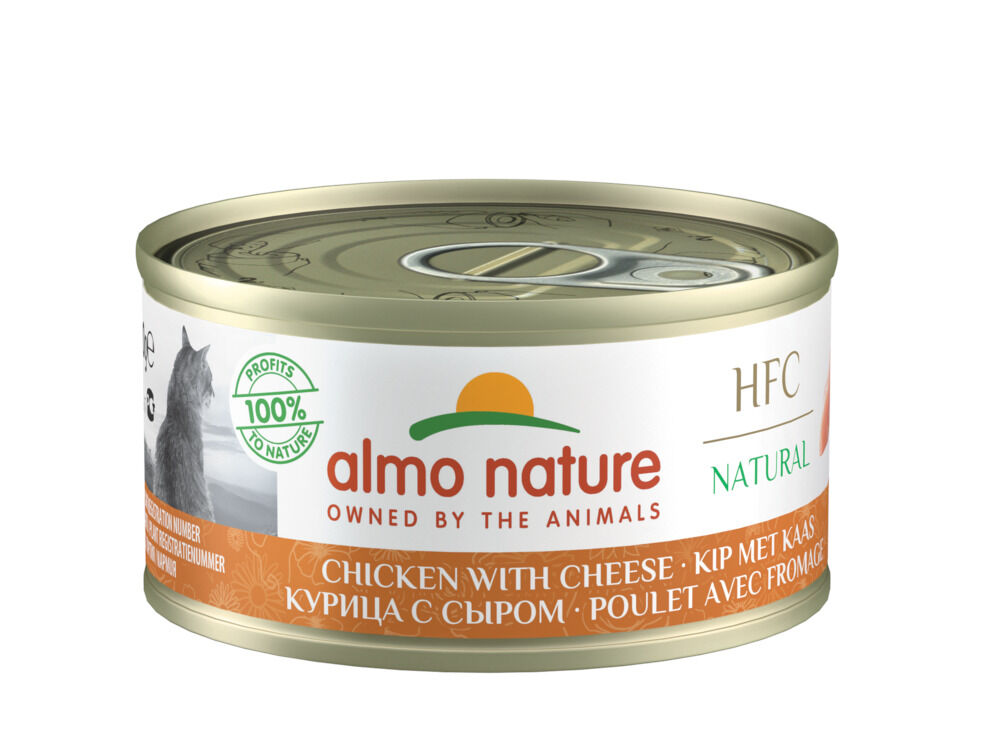 Almo Nature HFC - Kattenvoer - 70 Gram - kaas, kip Almo Nature HFC - Kattenvoer - 70 Gram - kaas, kip