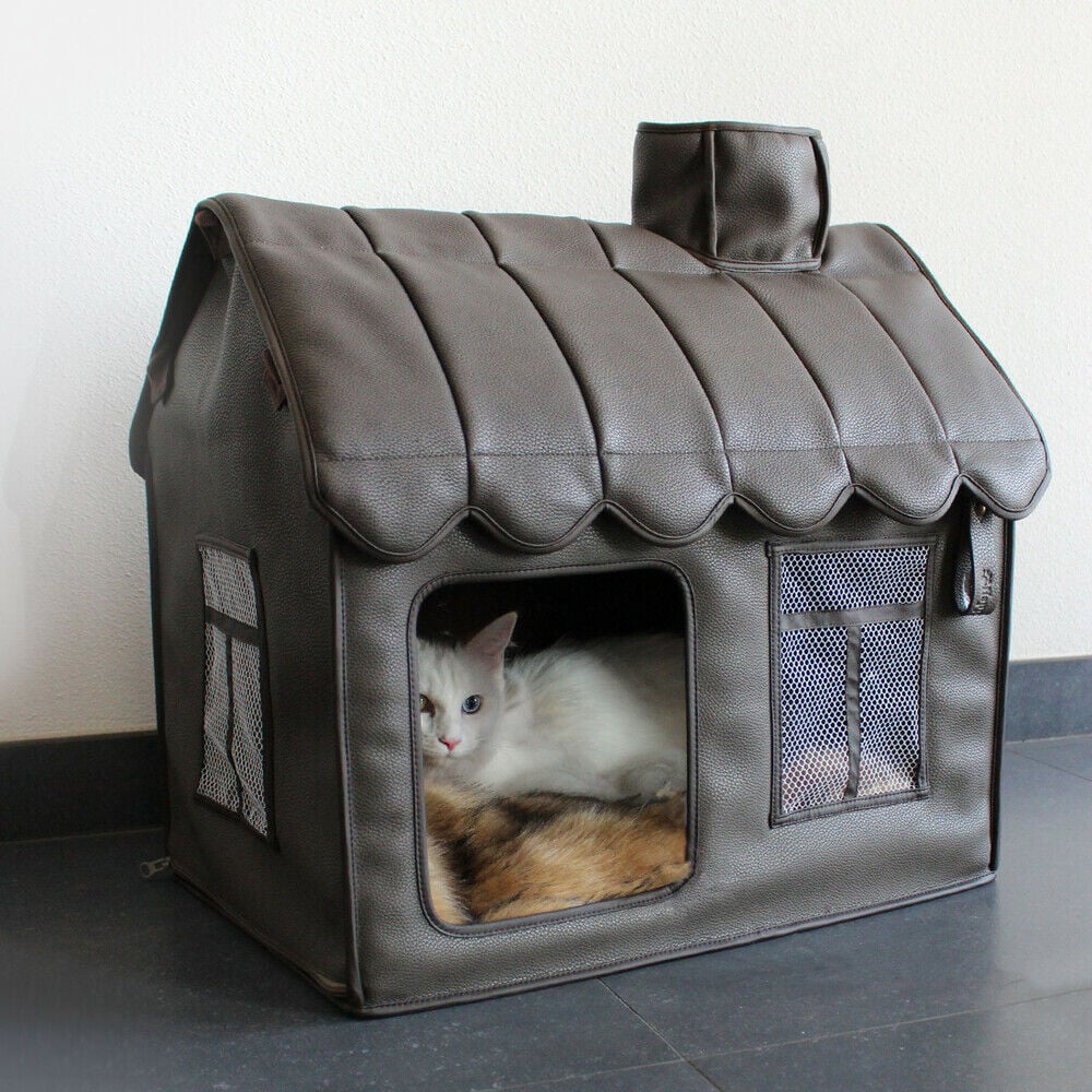 Happy-House Villa - Hondenkussen - bruin - 49x52x36 cm - Klein