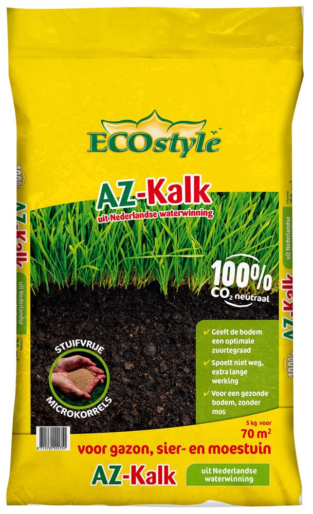 ECOstyle Gazon AZ-Kalk - 4-seizoenenkalk - 70 m2 - 5 Kilogram ECOstyle Gazon AZ-Kalk - 4-seizoenenkalk - 70 m2 - 5 Kilogram