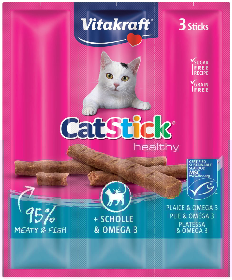 Vitakraft Cat Stick Healthy - Kattensnack - 3 Stuks - vis Vitakraft Cat Stick Healthy - Kattensnack - 3 Stuks - vis
