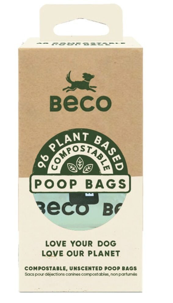 Beco Composterbaar Poepzakjes - Poepzakjes & accessoires - 96 Stuks - Groen